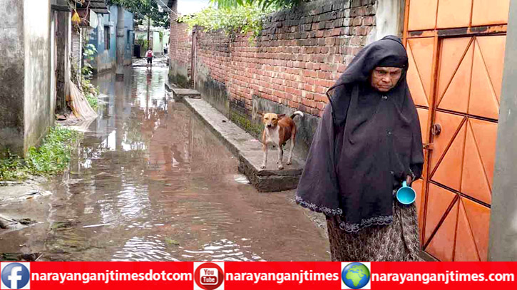 বন্দরে ছোবহান মোল্লা সড়কের বেহাল দশায় চরম ভোগান্তি 