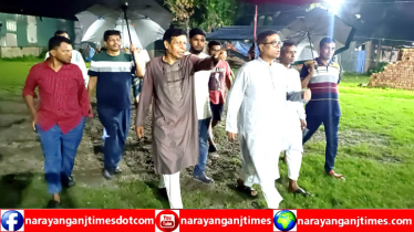 লক্ষীনারায়ন কটন মিল পূজা মন্ডপ পরিদর্শনে এডভোকেট সাখাওয়াত