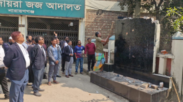 না`গঞ্জে ডিসি-এসপি অফিসের সামনে বঙ্গবন্ধুর ম্যুরাল ভাঙলেন বিএনপিন্থী আইনজীবীরা