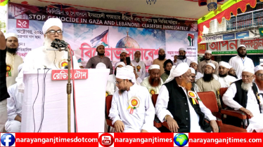 ফিলিস্তিনে ও লেবাননে ইসরায়েলী গণহত্যার প্রতিবাদে শহরে সমাবেশ