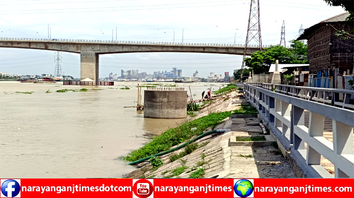 বন্দরে শীতলক্ষ্যার তীরে ওয়াকওয়ে নির্মাণে ব্যাপক অনিয়ম ও ধীরগতি