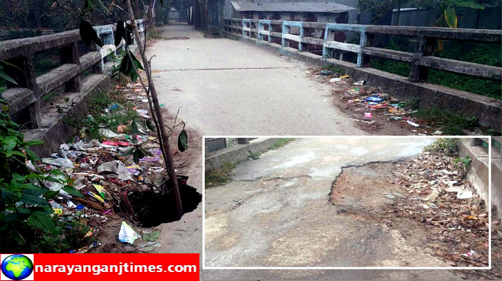 সোনারগাঁয়ে গোবিন্দপুর গ্রামের ব্রিজের বেহাল দশা