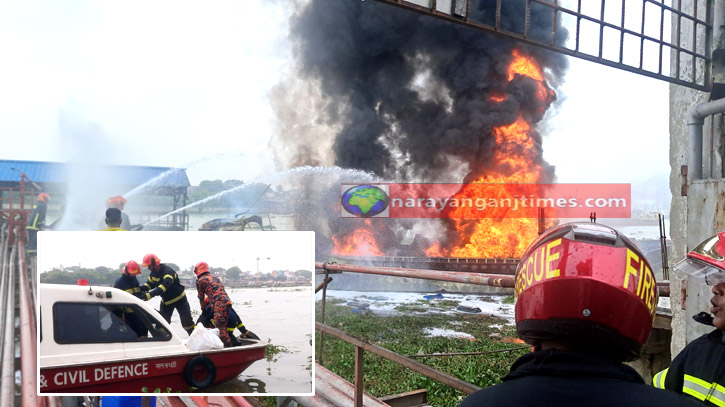 ফতুল্লায় বুড়িগঙ্গায় তেলের ড্রামবাহী ট্রলারে অগ্নিকাণ্ড : পোড়া লাশ উদ্ধার 